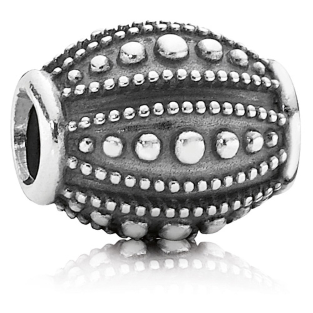 Pandora Retired Sterling Silver Nostalgic Romance Bead